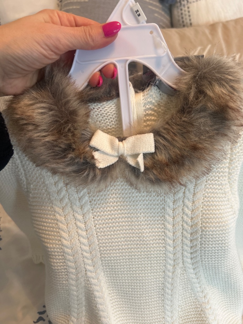 Tahari baby girl 24 month sweater dress 3 piece set - Picture 5 of 5